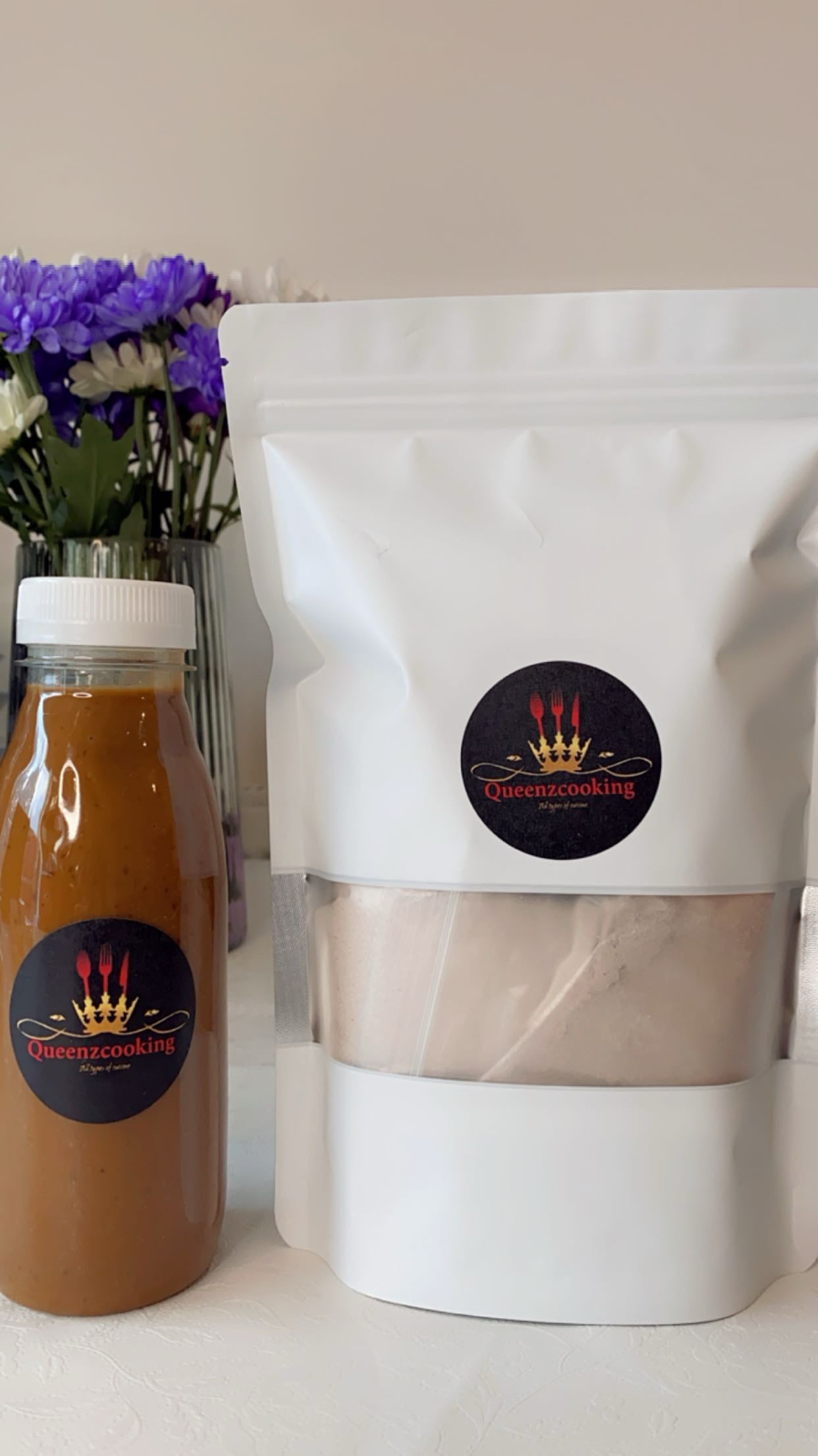 Date cake mix with caramel sauce